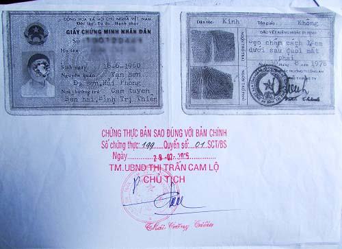 Chứng thực chữ ký có cần CMND bản chính? 3 Sao y chung thuc CMND