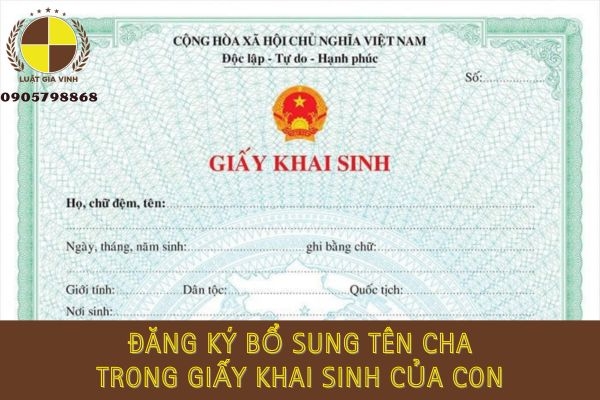 Đăng ký bổ sung tên cha trong giấy khai sinh của con 8 đăng ký bổ sung tên cha trong giấy khai sinh của con